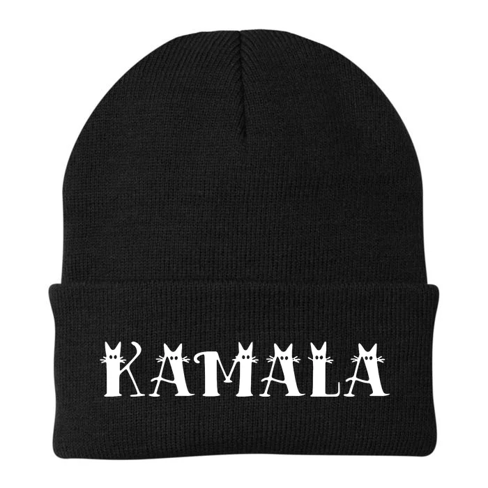 Kamala Harris Cat Lettering Positive Funny Knit Cap Winter Beanie