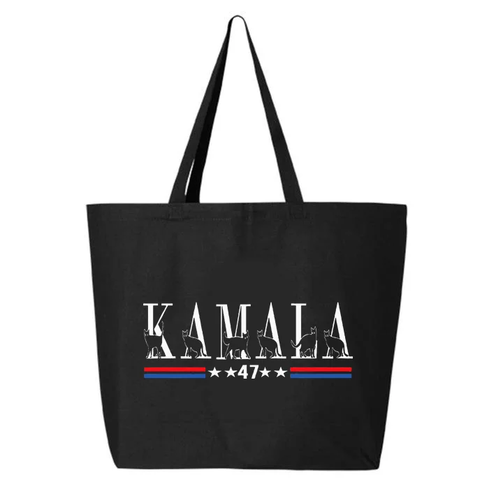 Kamala Harris Cat Lettering Positive Funny 2024 25L Jumbo Tote