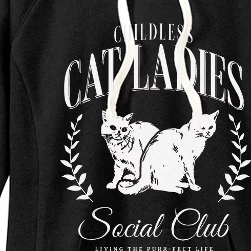 Kamala Harris Childless Cat Ladies Social Club Cat Lover Women's Fleece Hoodie