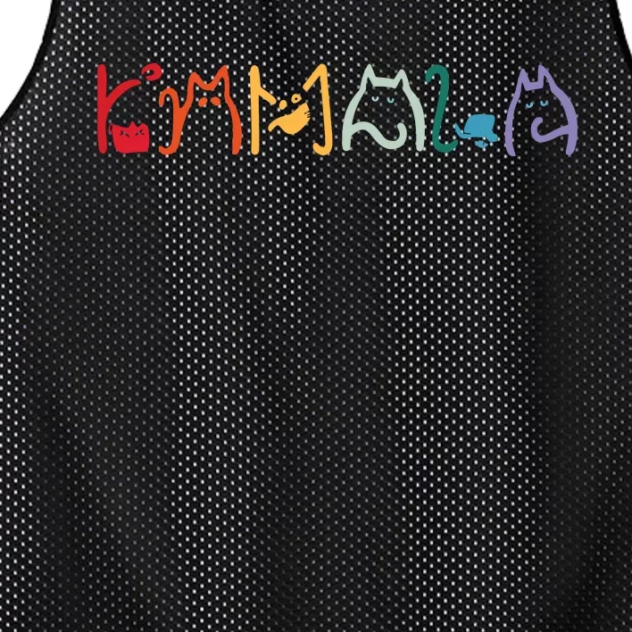 Kamala Harris Cat Lettering Positive Funny Mesh Reversible Basketball Jersey Tank