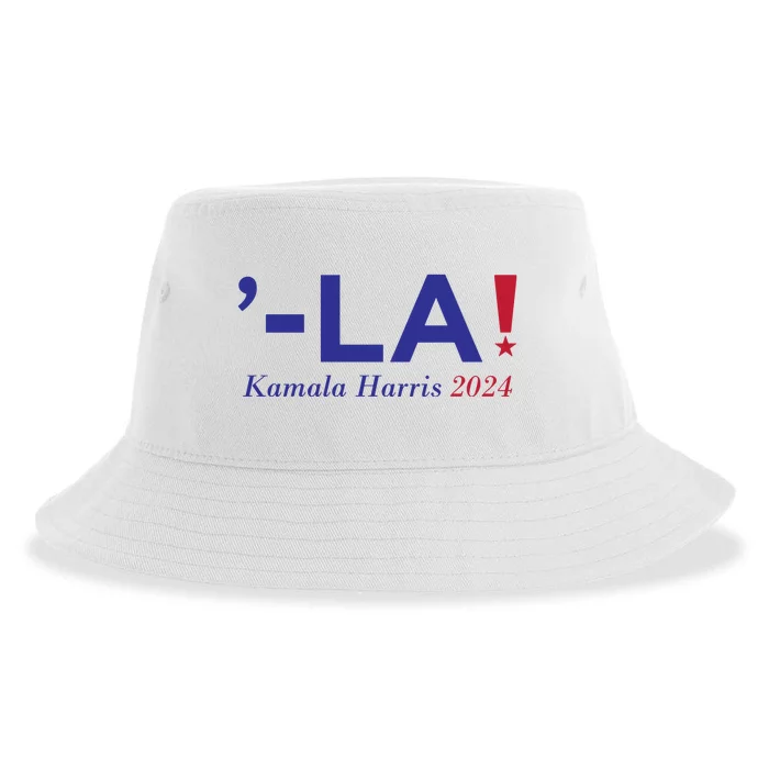 Kamala Harris Comma La 2024 Sustainable Bucket Hat