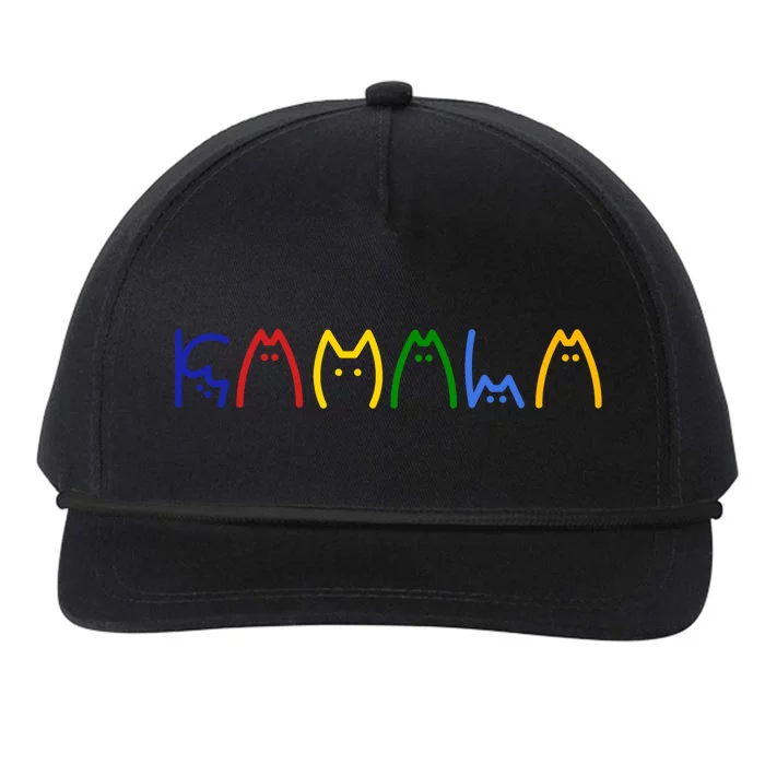 Kamala Harris Cat Lettering Funny Snapback Five-Panel Rope Hat