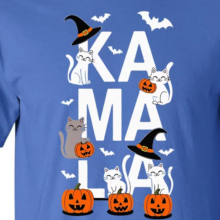 Kamala Halloween Cat Pumpkin Witch Hat Lover Kamala Haris Tall T-Shirt