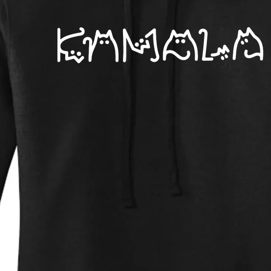 Kamala Harris Cat Lettering Positive Funny Women's Pullover Hoodie