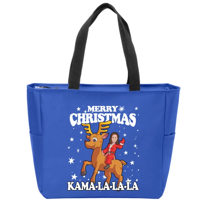 Kamala Harris Christmas Funny Gift Democratic Gift Cute Gift Zip Tote Bag