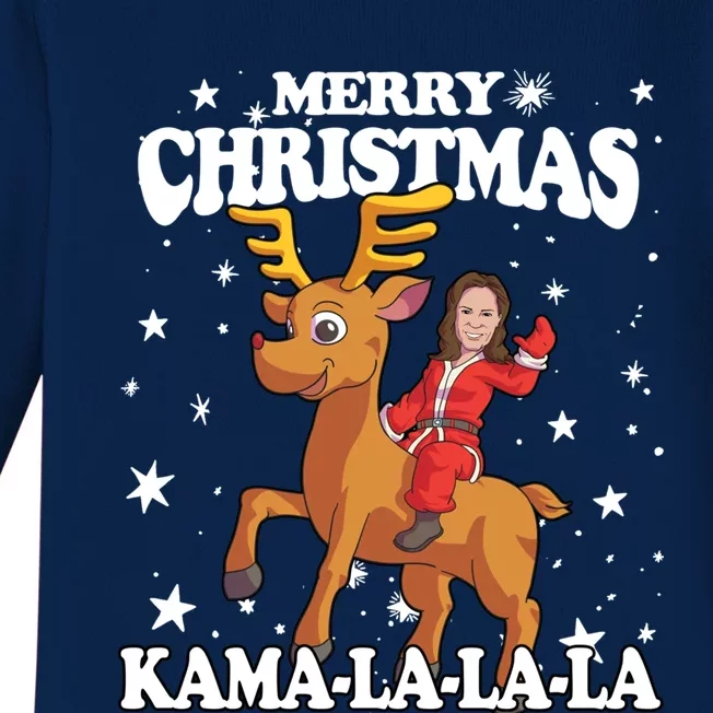 Kamala Harris Christmas Funny Gift Democratic Gift Cute Gift Baby Long Sleeve Bodysuit