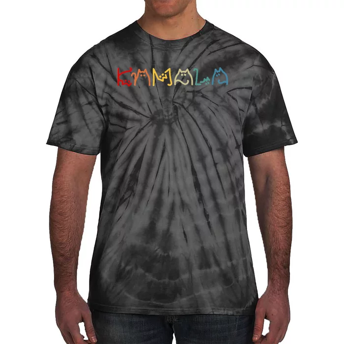 Kamala Harris Cat Lettering Positive Funny Tie-Dye T-Shirt