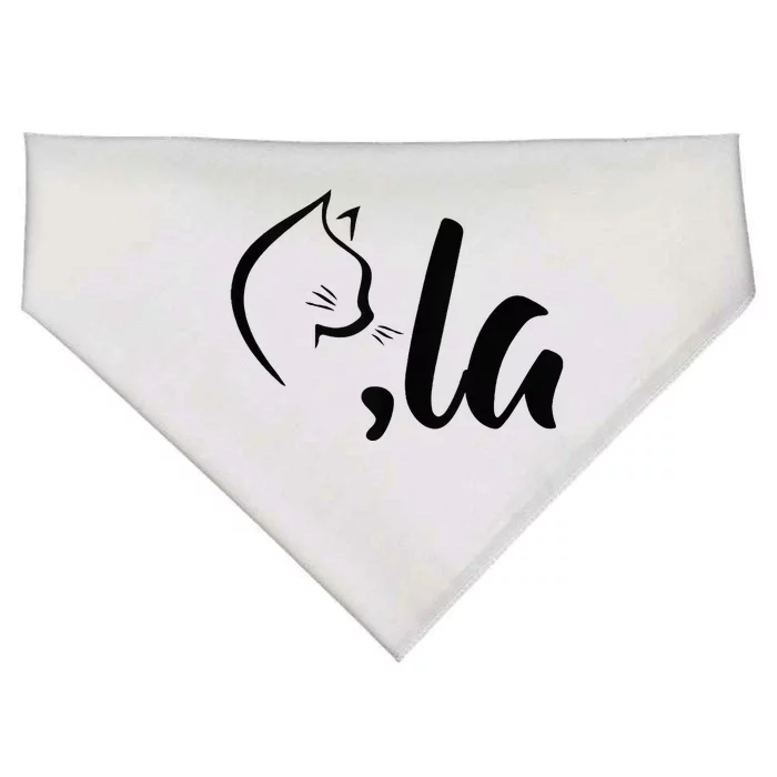 Kamala Harris Comma La Cute Cat 2024 USA-Made Doggie Bandana