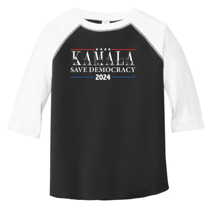 Kamala Harris Cat Lettering Positive Save Democracy Toddler Fine Jersey T-Shirt