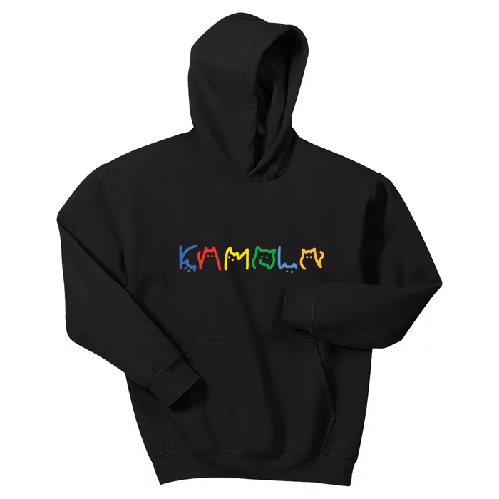 Kamala Harris Cat Lettering Funny Kids Hoodie