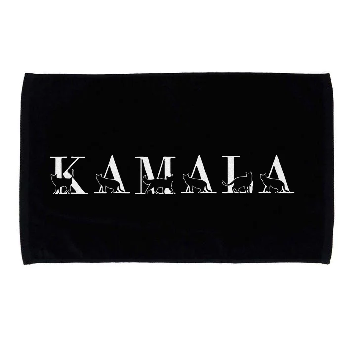 Kamala Harris Cat Lettering Cute Adorable Funny Cat Ladies Microfiber Hand Towel