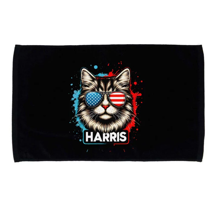 Kamala Harris Cat Ladies 2024 The Presidential Campaign 2024 Microfiber Hand Towel