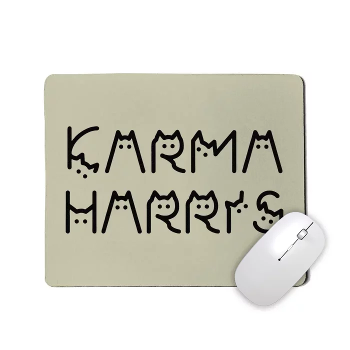 Kamala Harris Cat Lettering Positive Funny Mousepad