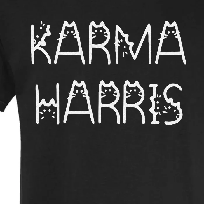 Kamala Harris Cat Lettering Positive Funny Garment-Dyed Heavyweight T-Shirt