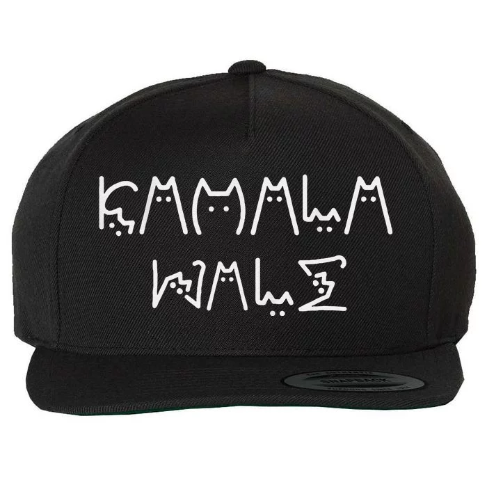 Kamala Harris Cat Lettering Positive Funny Wool Snapback Cap