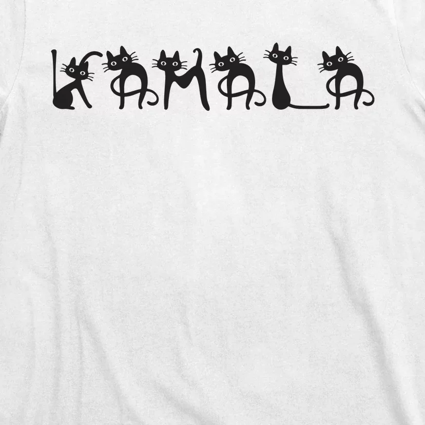 Kamala Harris Cat Lettering Kamala Harris Childless Cat Lady T-Shirt