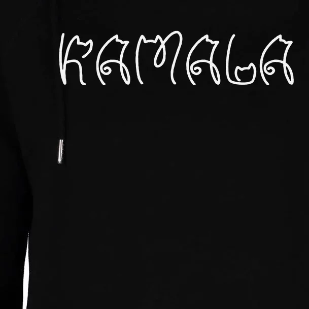 Kamala Harris Cat Lettering Positive Womens Funnel Neck Pullover Hood