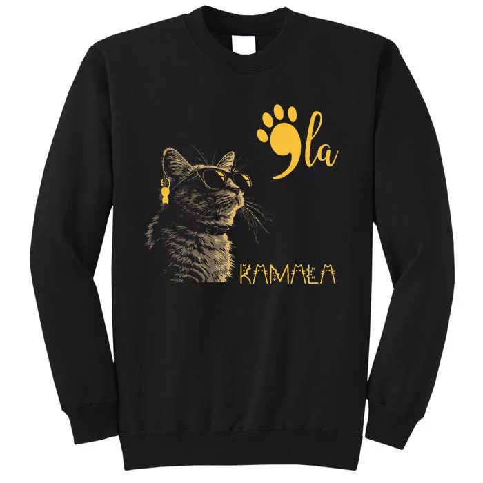 Kamala Harris Cat Lettering Alphabet Cat Lady Sweatshirt