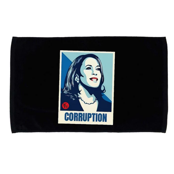 Kamala Harris Corruption Microfiber Hand Towel