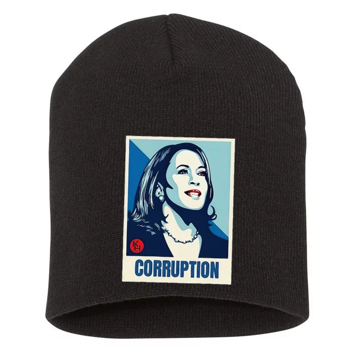 Kamala Harris Corruption Short Acrylic Beanie