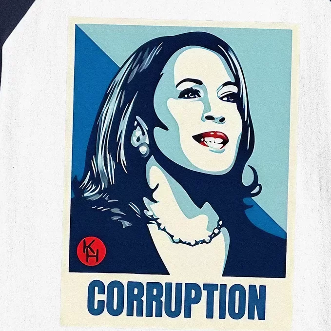 Kamala Harris Corruption Baseball Sleeve Shirt