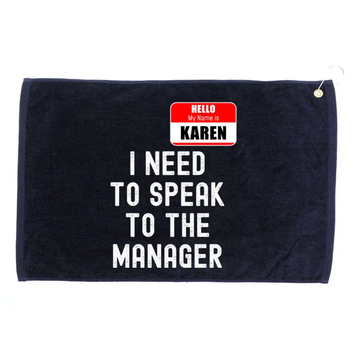 Karen Halloween Costume Speak To The Ager Funny Meme Meaningful Gift Grommeted Golf Towel