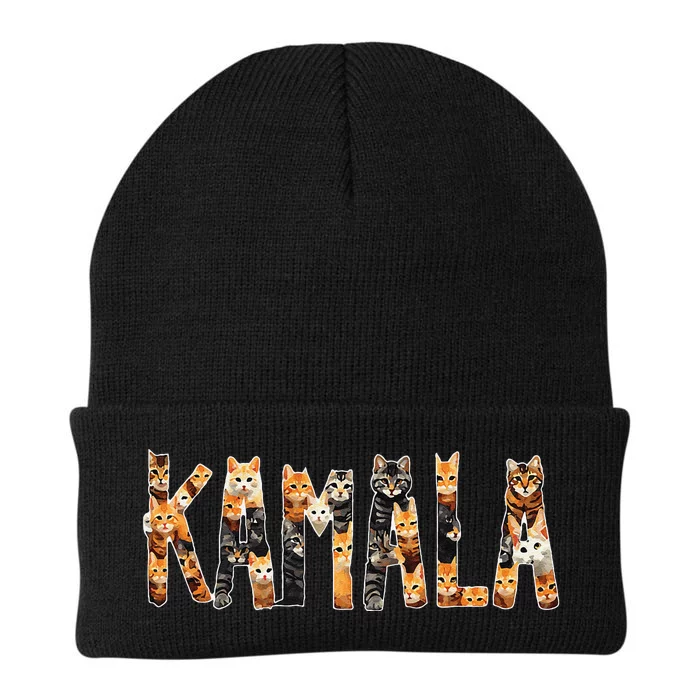 Kamala Harris Cat Lettering Positive Funny Knit Cap Winter Beanie