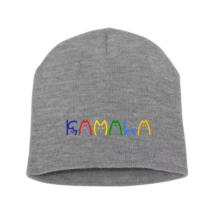 Kamala Harris Cat Lettering Funny Short Acrylic Beanie