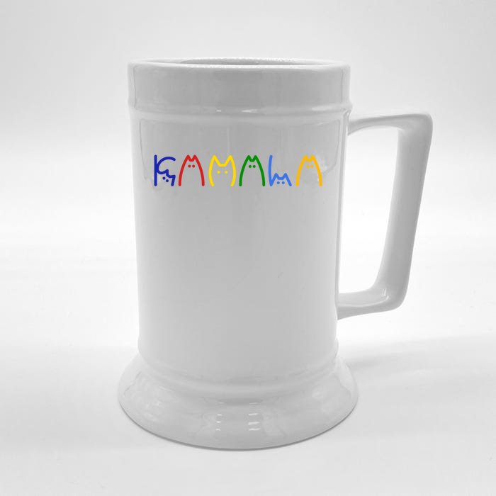 Kamala Harris Cat Lettering Funny Front & Back Beer Stein