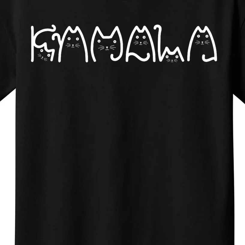 Kamala Harris Cat Lettering Positive Typography Alphabet Kids T-Shirt