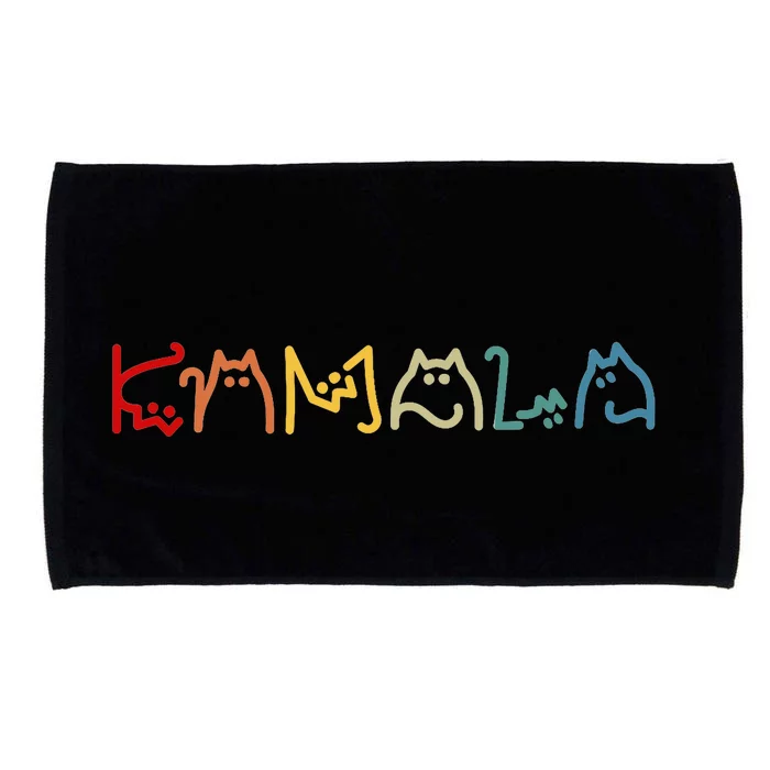 Kamala Harris Cat Lettering Positive Funny Microfiber Hand Towel