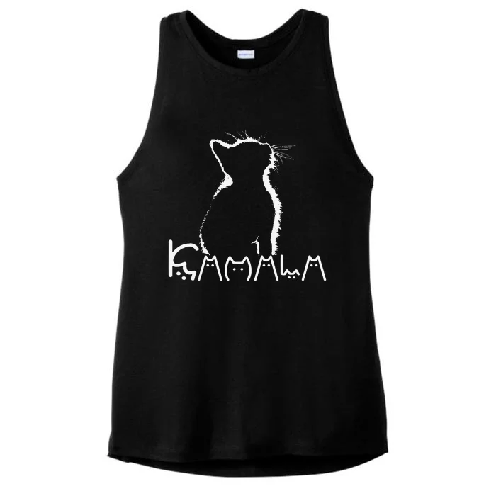 Kamala Harris Cat Lettering Funny President Kamala 2024 Cat Gift Ladies Tri-Blend Wicking Tank