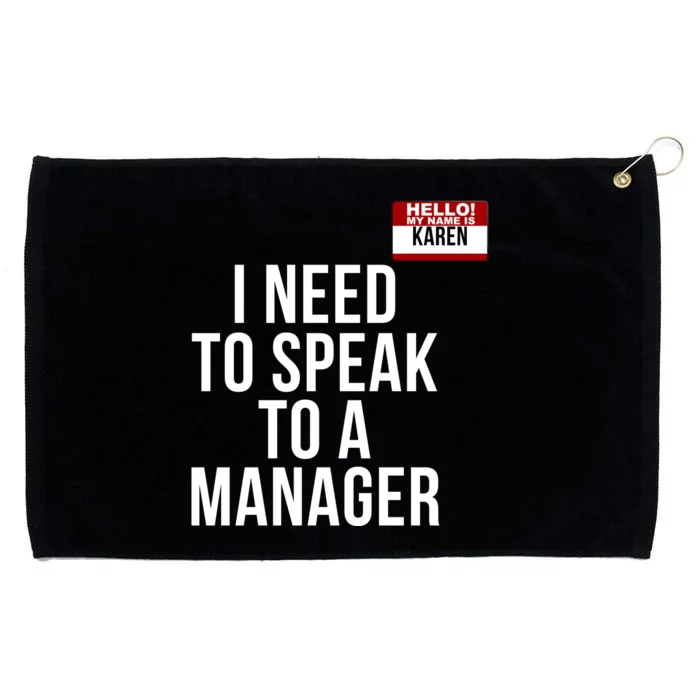 Karen Halloween Costume I Need To Speak To The Manager Funny Halloween Karen Grommeted Golf Towel