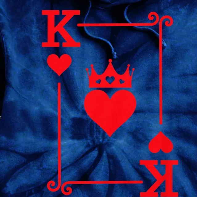 King Hearts Card Costume Playing Cards King Of Hearts Tie Dye Hoodie