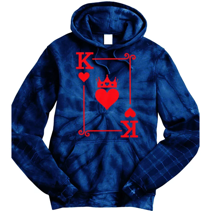 King Hearts Card Costume Playing Cards King Of Hearts Tie Dye Hoodie