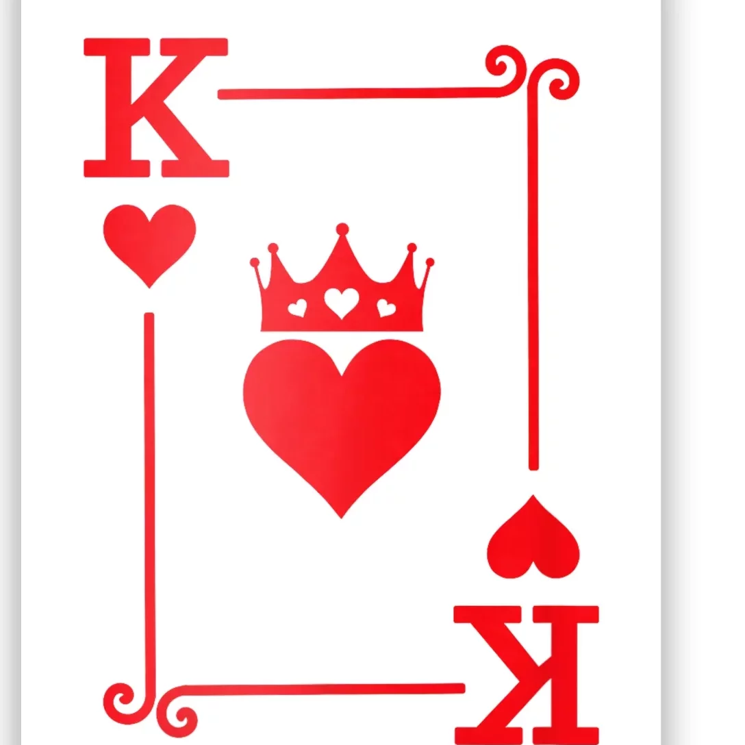 King Hearts Card Costume Playing Cards King Of Hearts Poster