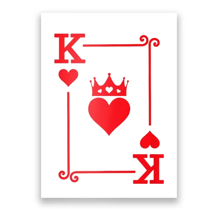 King Hearts Card Costume Playing Cards King Of Hearts Poster