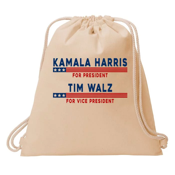 Kamala Harris Cat Lettering Positive Minimalist Premium Drawstring Bag