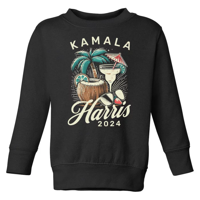 Kamala Harris Coconut Tree Toddler Sweatshirt