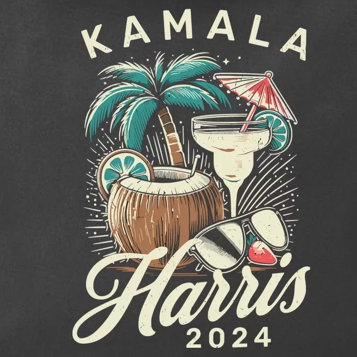 Kamala Harris Coconut Tree Zip Tote Bag