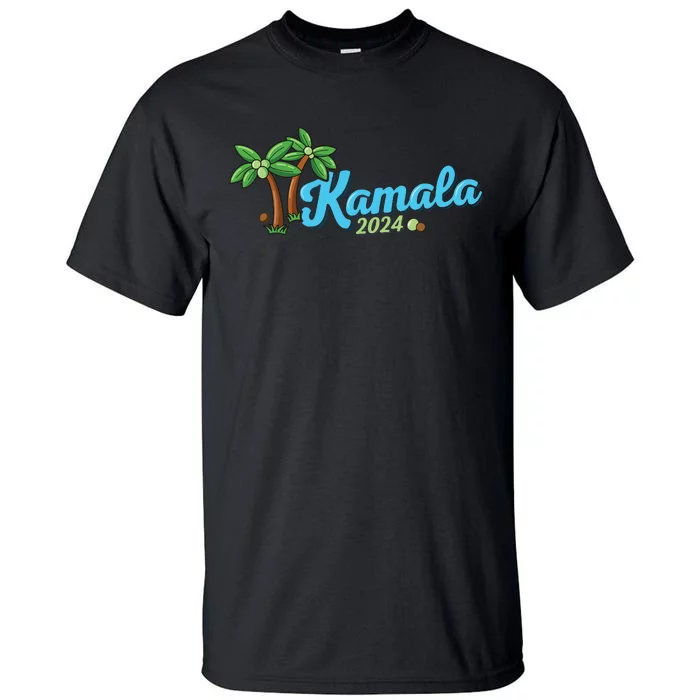 Kamala Harris Coconut Tree 2024 Democrat For President Tall T-Shirt