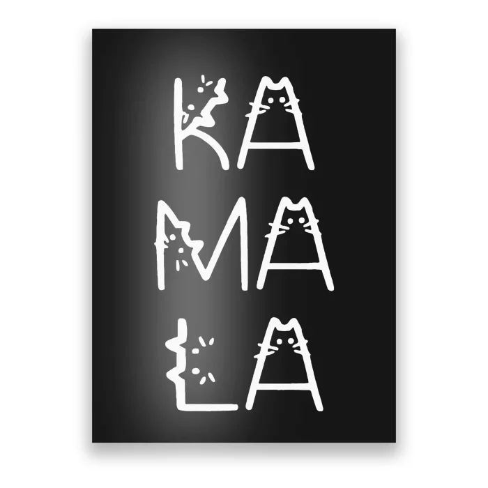 Kamala Harris Cat Lettering Positive Poster