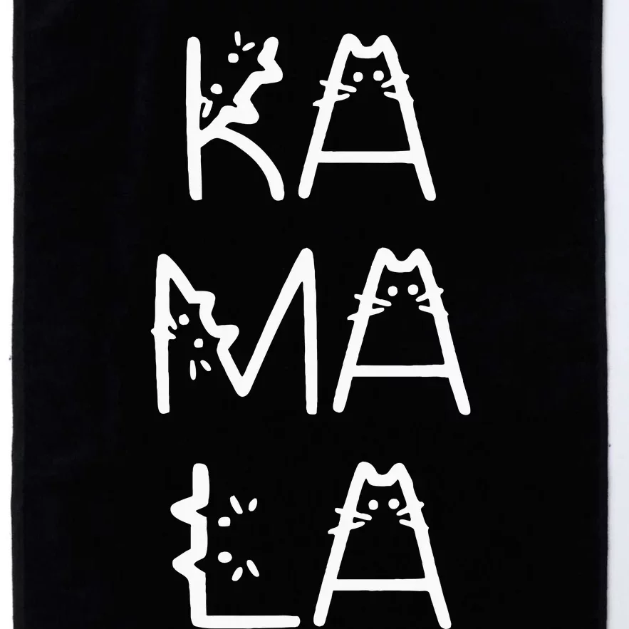 Kamala Harris Cat Lettering Positive Platinum Collection Golf Towel