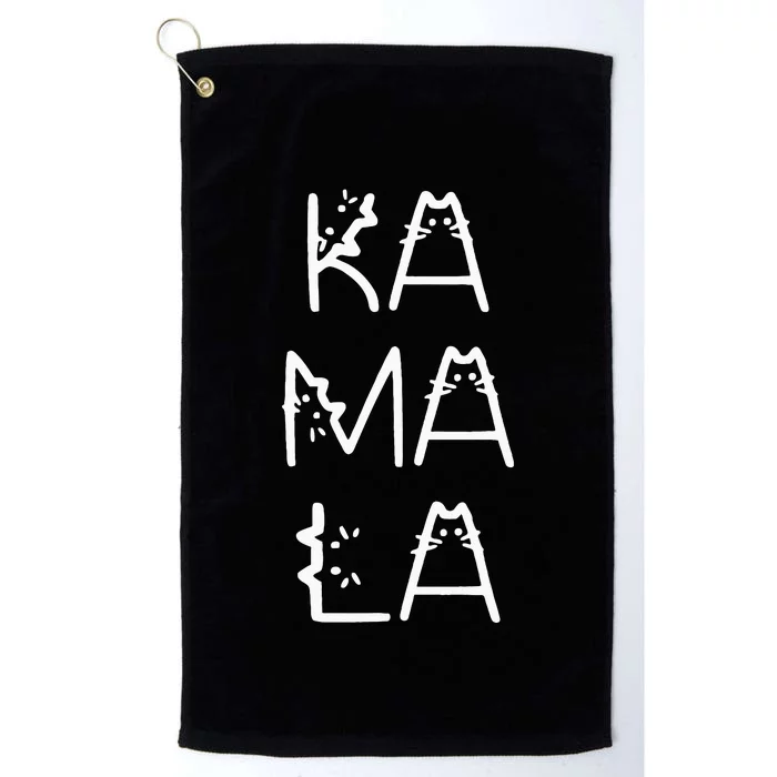 Kamala Harris Cat Lettering Positive Platinum Collection Golf Towel