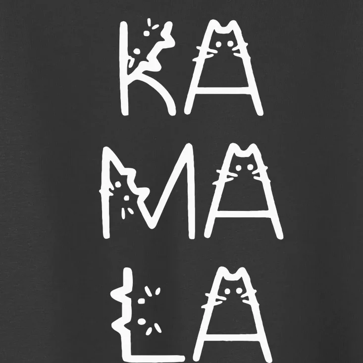 Kamala Harris Cat Lettering Positive Toddler T-Shirt