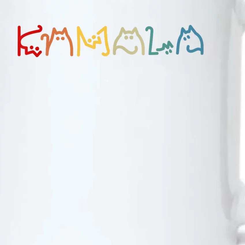 Kamala Harris Cat Lettering Positive Funny Black Color Changing Mug