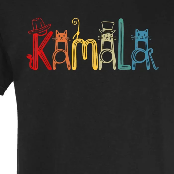 Kamala Harris Cat Lettering Positive Funny Garment-Dyed Heavyweight T-Shirt