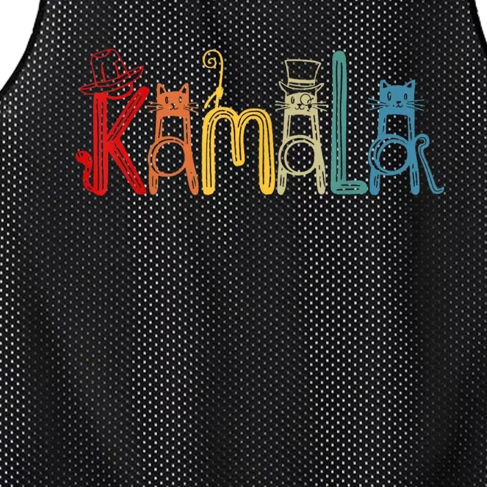 Kamala Harris Cat Lettering Positive Funny Mesh Reversible Basketball Jersey Tank