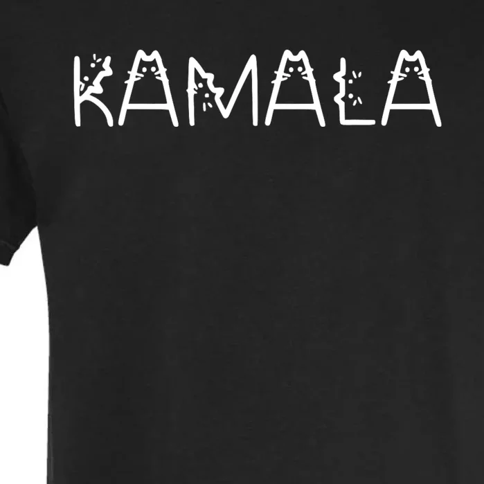 Kamala Harris Cat Lettering Positive Typography Alphabet Garment-Dyed Heavyweight T-Shirt