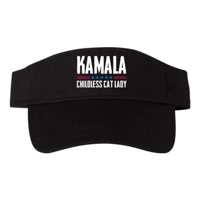 Kamala Harris Childless Cat Lady 2024 Valucap Bio-Washed Visor